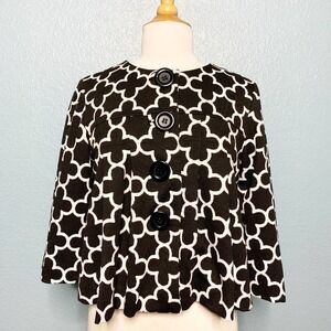 Grace Elements Pleated Cropped Swing Blazer